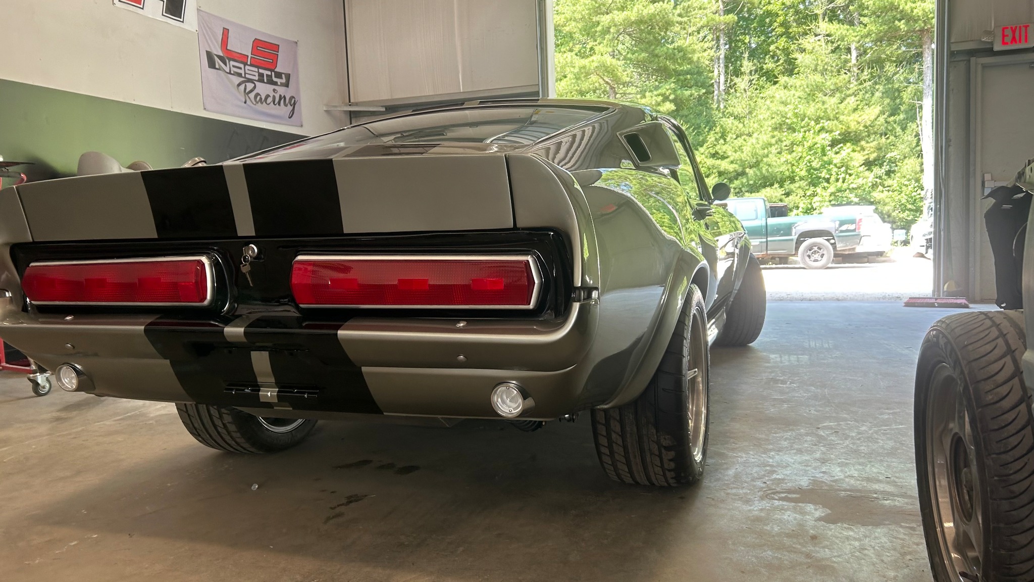 Rear detail of finished fastback build